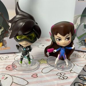 Overwatch Cute But Deadly Figures D.Va Tracer Figurines Blizzard Toys